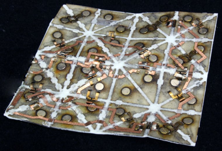 Image: Folding sheet of fiberglass tiles