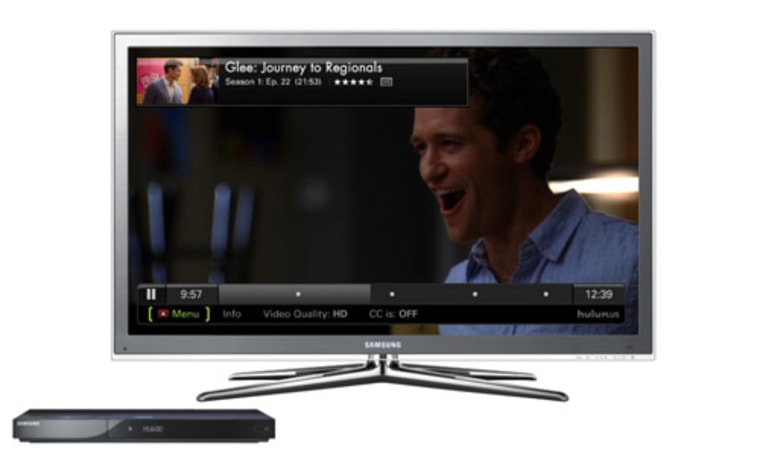 Image: Samsung TV and Blu-ray player with Hulu service
