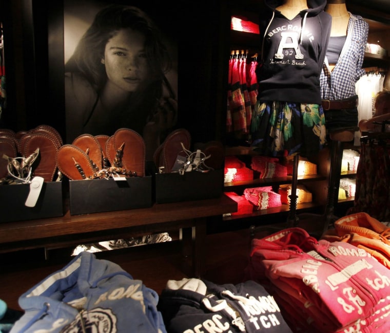 Image: Clothes are seen on display at an Abercrombie & Fitch store in New York