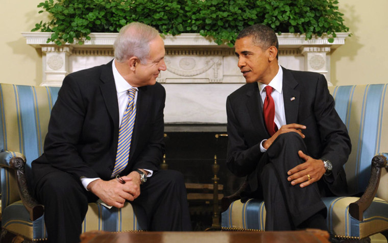 Image: US President Barack Obama meets with Prime Minister Benjamin Netanyahu of Israel