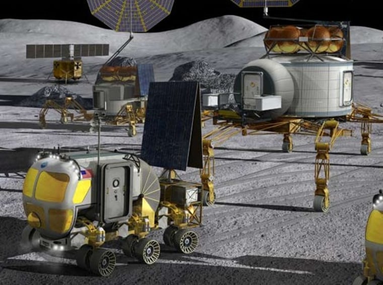 Image: Illustration of a moon base concept