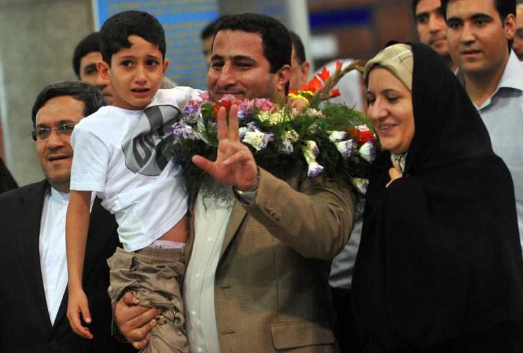 Image: Shahram Amiri arrives at Imam Khomini Airport