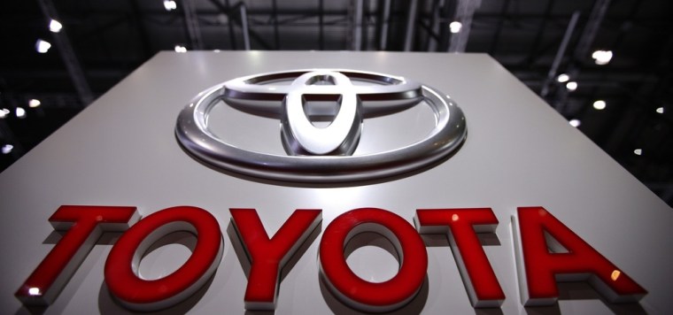 Image: File photo of the Toyota logo displayed during the 80th Geneva Car Show