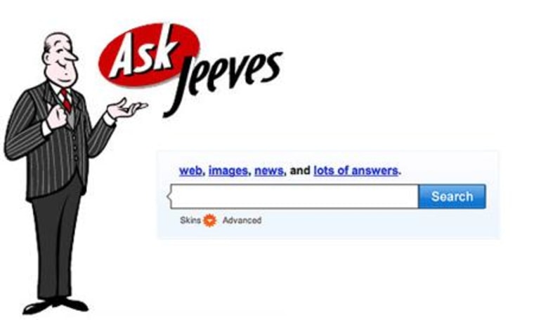 Image: Ask Jeeves butler.