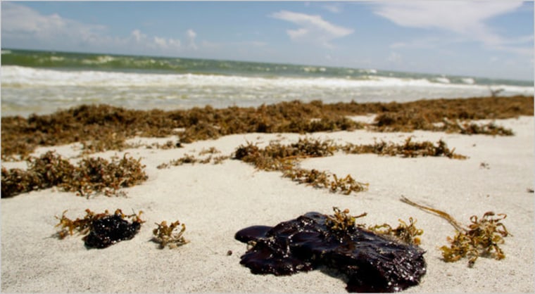 Though much of the oil is clearing, on Monday it could still be found in Dauphin Island, Ala. 