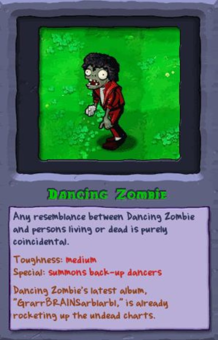 After protest from Michael Jackson's estate, PopCap games has removed a zombie that resembles the King of Pop from its hit game 'Plants vs Zombies.'