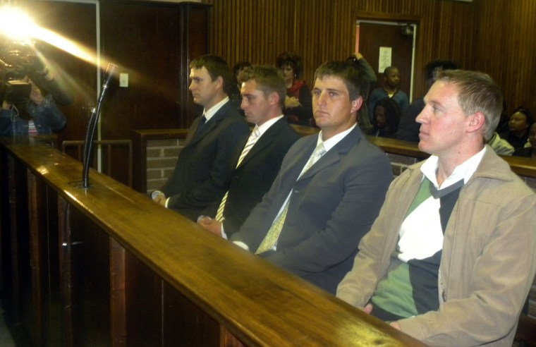 Image: South African former University students appear in court on charges of crimen injuria