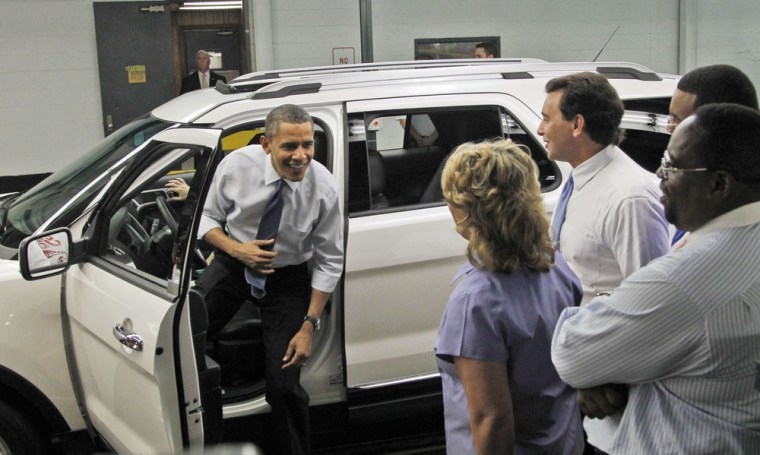 Obama caps victory tour of U.S. automakers