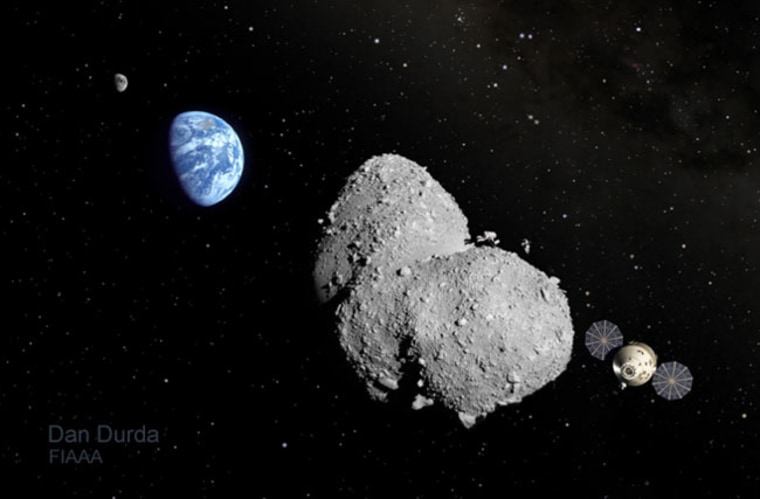 Image: Artist's interpretation of manned mission to near-Earth asteroid