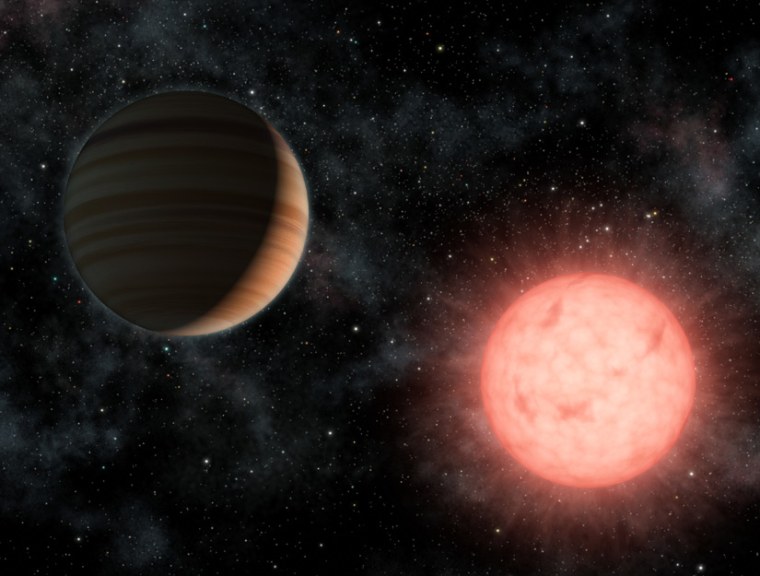 Image: Illustration of a Jupiter-class planet orbits its star