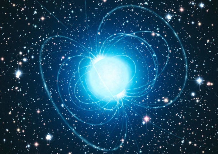 Image: Artist's impression of magnetar in star cluster Westerlund 1.