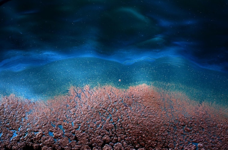 Image: Oil clumps together in the Gulf of Mexico