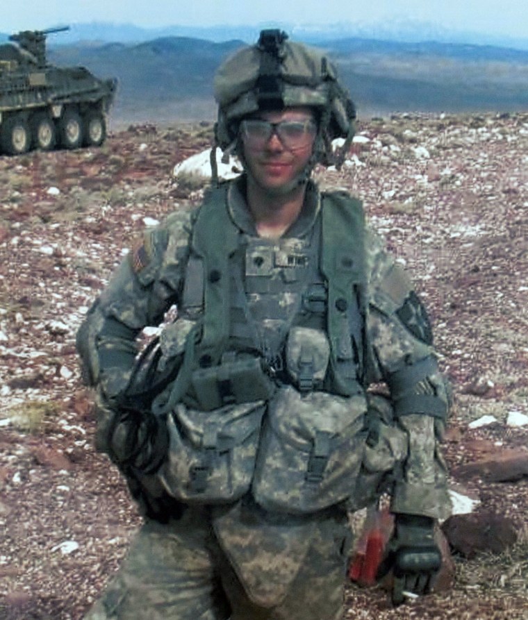 Image:  U.S. Army Spc. Adam Winfield while on duty in Afghanistan