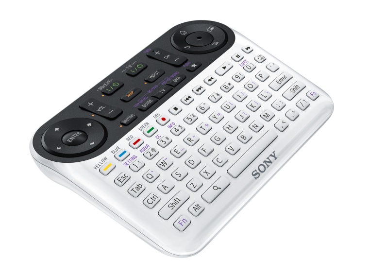 Image: White remote to go with Sony's Google TV products
