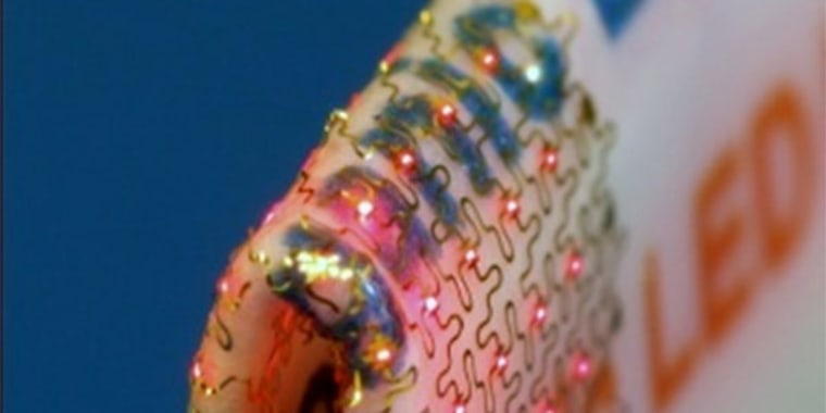 Image: Optical image of LEDs on paper