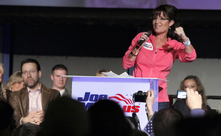 Image: Former Alaska Governor Sarah Palin stumped for Joe Miller,