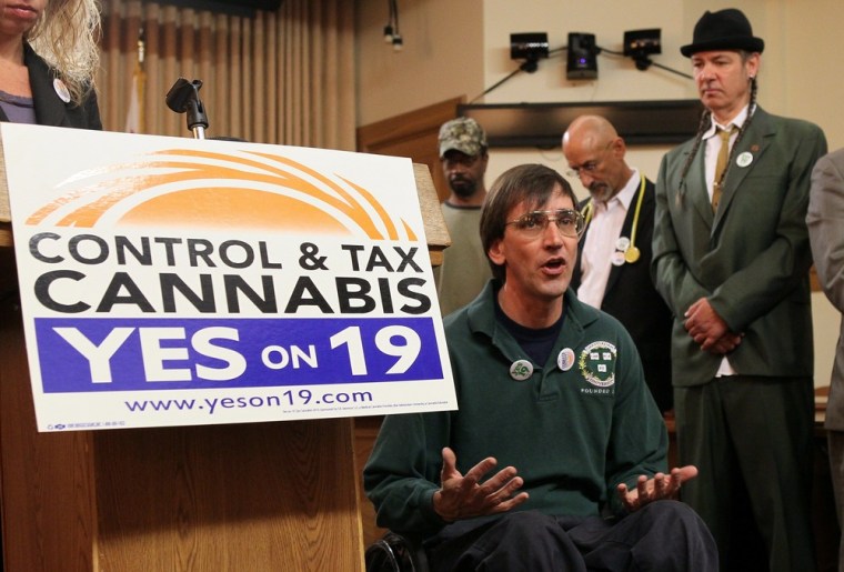 Image: Pro-Marijuana Activists Demonstrate For Passage Of Prop 19