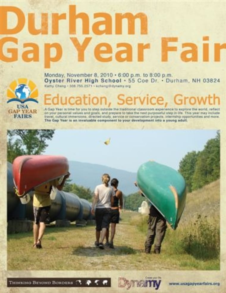 Image: Gap year flier