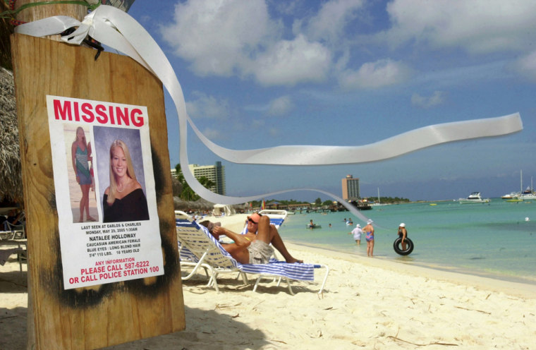 Image: a missing poster for young American woman Natalee Holloway