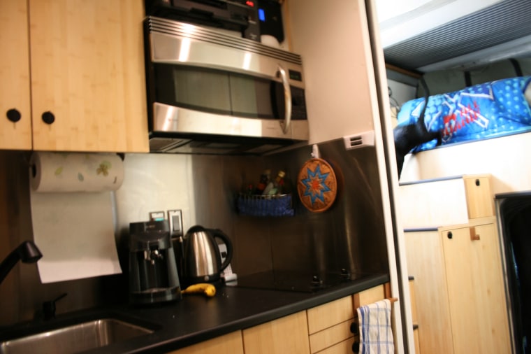 Image: Kitchen area of EcoRoamer