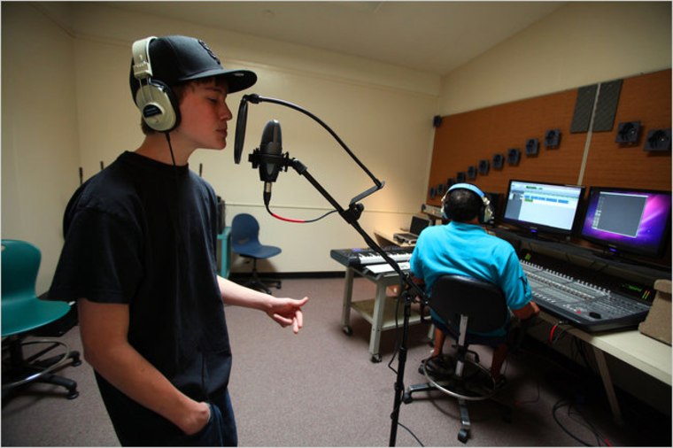 Image: Audio course at Woodside High School