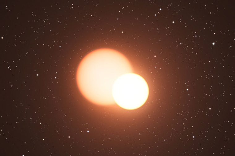 Image: Artist's impression of the eclipsing binary system