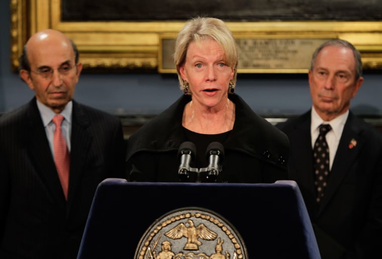 Image: New chancellor of New York City Public Schools Cathie Black speaks