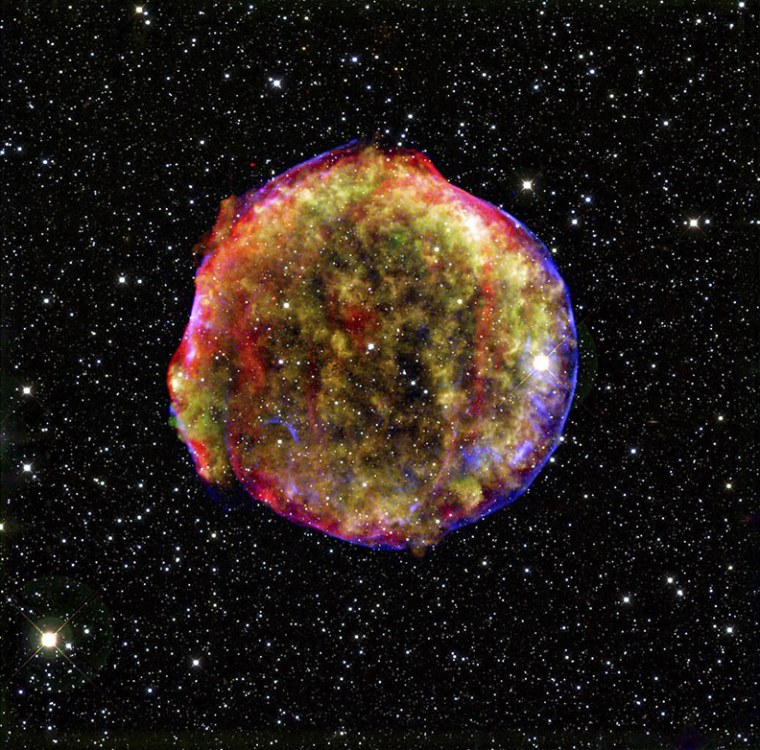 Image: Composite image of Tycho supernova remnant
