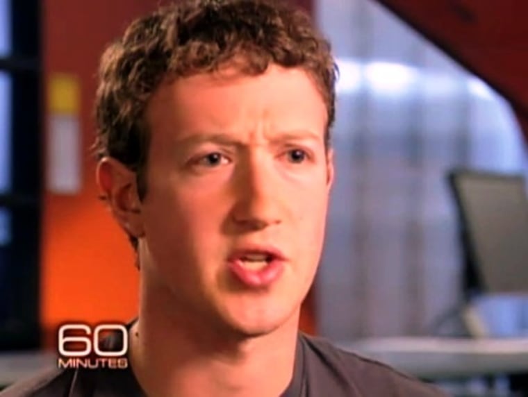 Image: Mark Zuckerberg on \"60 Minutes\"