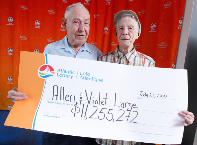 Allen and Violet Large, of from Truro, Nova Scotia, won $11.2 million in the July 14 Atlantic Lottery drawing and plan to give most of it away to families and charity.