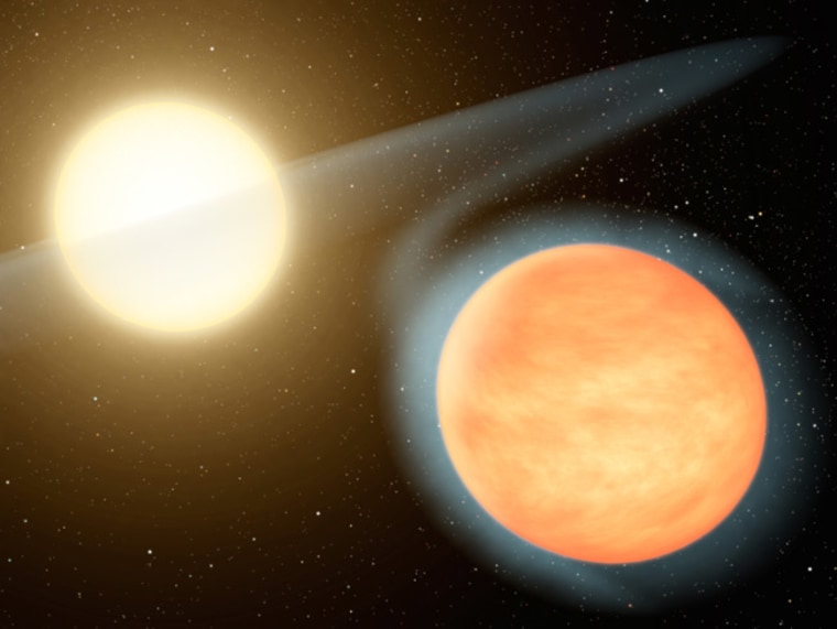 Image: Artist's concept, exoplanet WASP-12b and host star