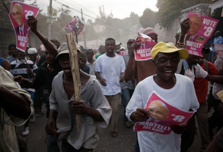 Image: Haitians protest election results