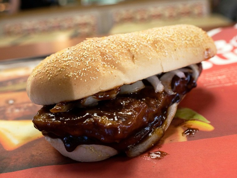 Image: McDonald's Brings Back The McRib Sandwich