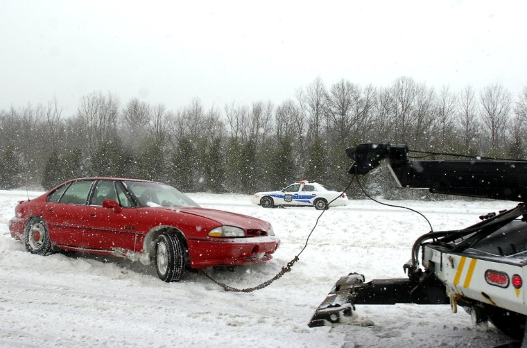 Image: Snowy road conditions in Indiana