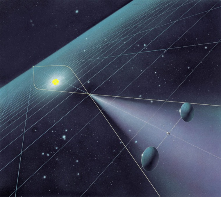 Placing communications satellites at certain distances from stars where the massive bodies' gravity bends and focuses radio waves might enable us to communicate with far-flung space probes, distant colonies and even aliens.