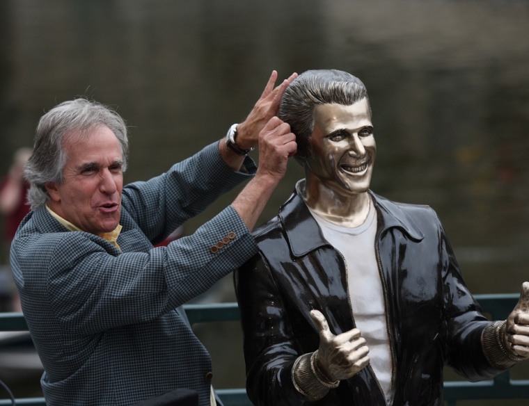 Image: Henry Winkler, The Fonz statue