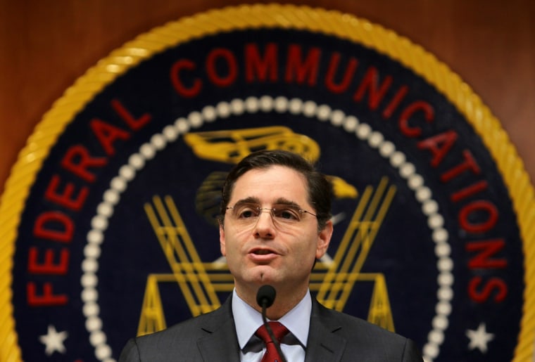 Image: U.S. Federal Communications Commission Chairman Julius Genachowski speaks to the media on the importance of net neutrality