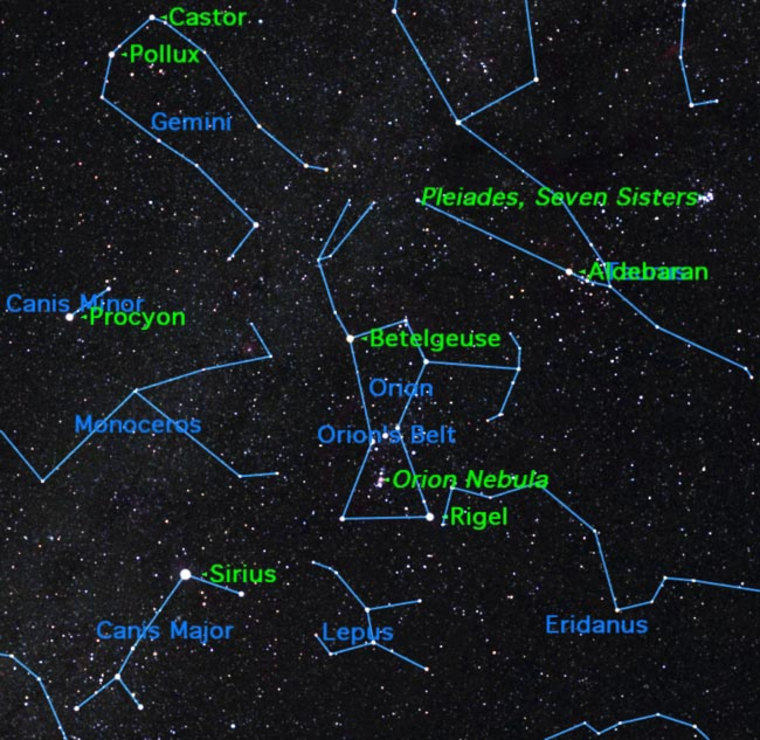 Image: Map of constellation Orion