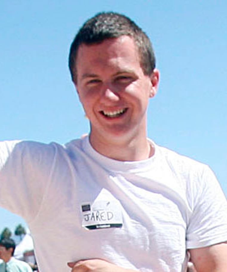 This March 2010 photo shows a man identified as Jared L. Loughner at the 2010 Tucson Festival of Books in Tucson, Ariz. The Arizona Daily Star, a festival sponsor, confirmed from their records that the subject's address matches one under investigation by police.