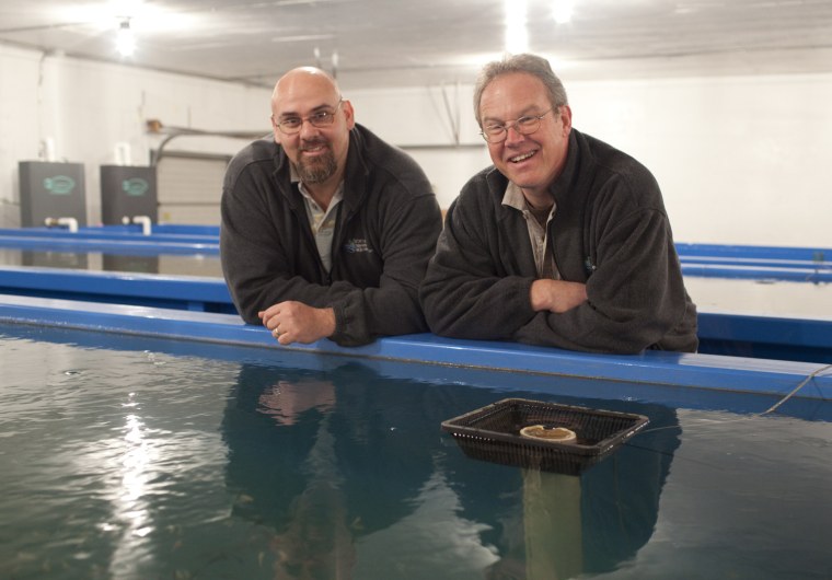 Image: Kevin Boyer and John Metz, co-founders of Northern Indiana  Aquaproducts