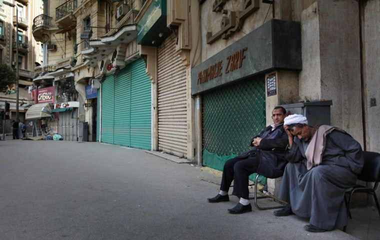 Image: Closed shops in Egypt