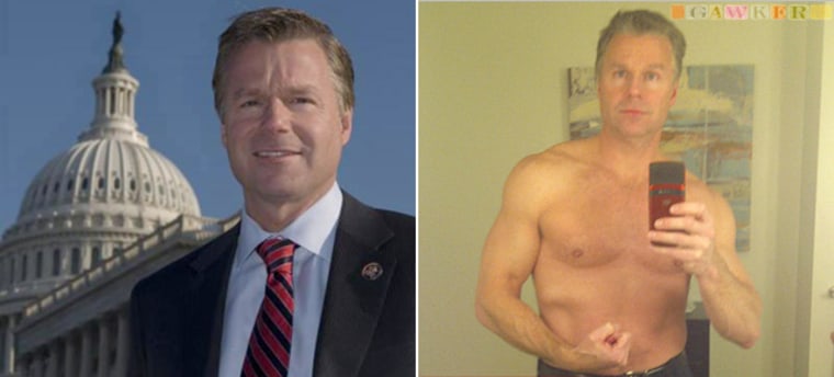 The photo of a shirtless Christopher Lee hastened his departure from Congress.