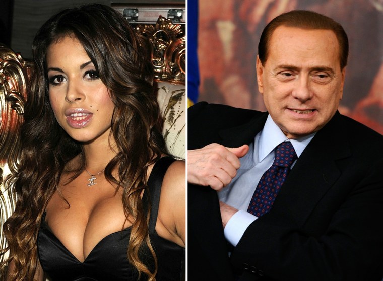 Image: Karima El Mahroug and Silvio Berlusconi