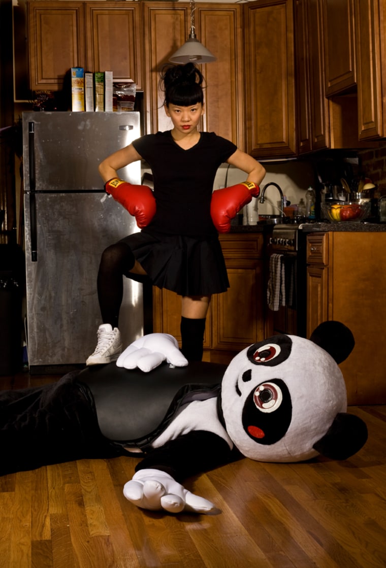 Need to vent some frustration? Punch Me Panda will come to your home, hand you boxing gloves and let you pummel him.