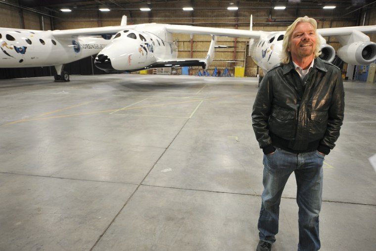 Image: Richard Branson and SpaceShipTwo