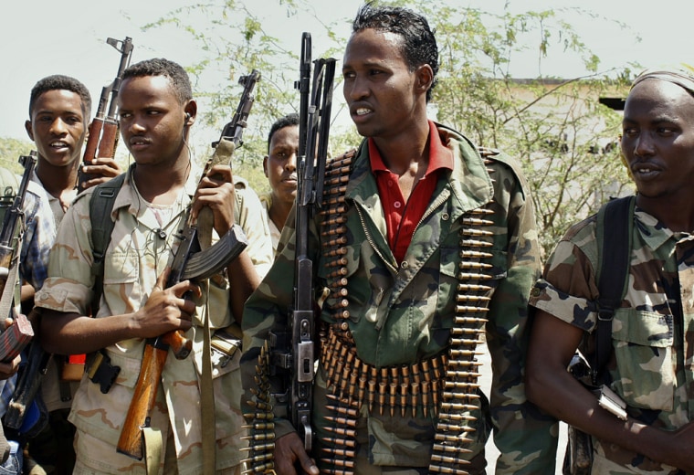 Image: Somali government soldiers are pictured