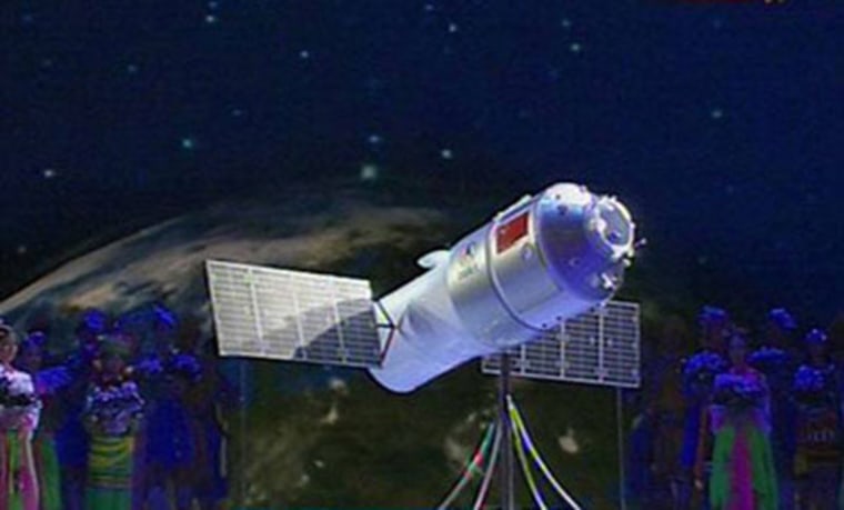 The first public appearance of China's space station concept.
