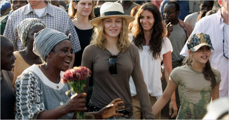 Image: Madonna during a visit to Malawi in 2007.