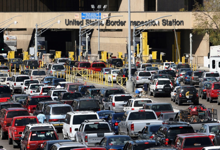 Image: A file photo of the San Ysidro border crossing in Tijuana