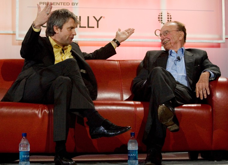 Image: News Corp Chairman Rupert Murdoch and MySpace Chief Executive Chris DeWolfe